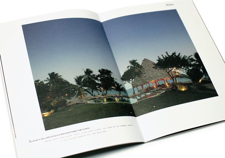 Open resort brochure with Turtle Inn photography