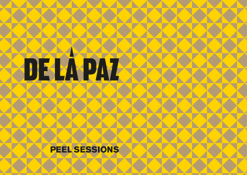 Peel Sessions coffee packaging with a yellow geometric pattern