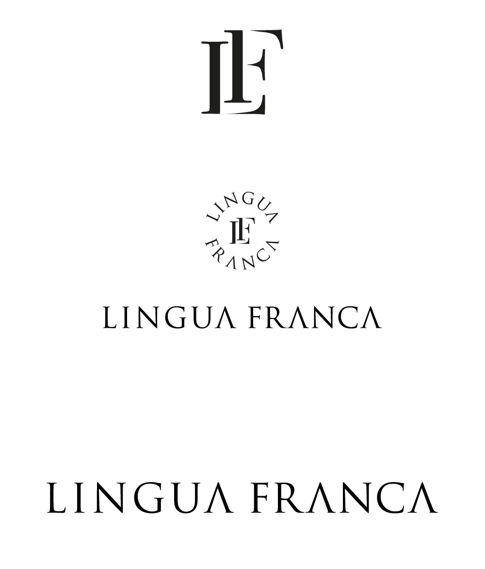 Lingua Franca monogram and wordmark variations