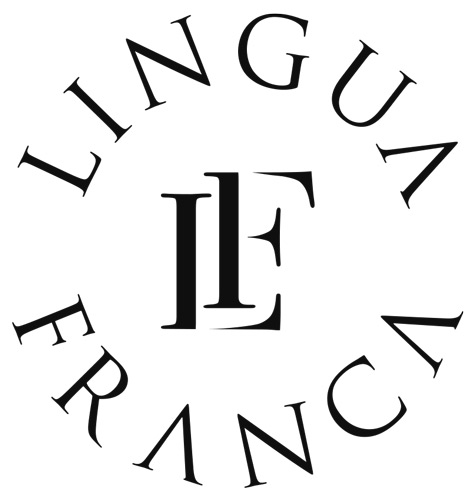 Lingua Franca circular LF monogram