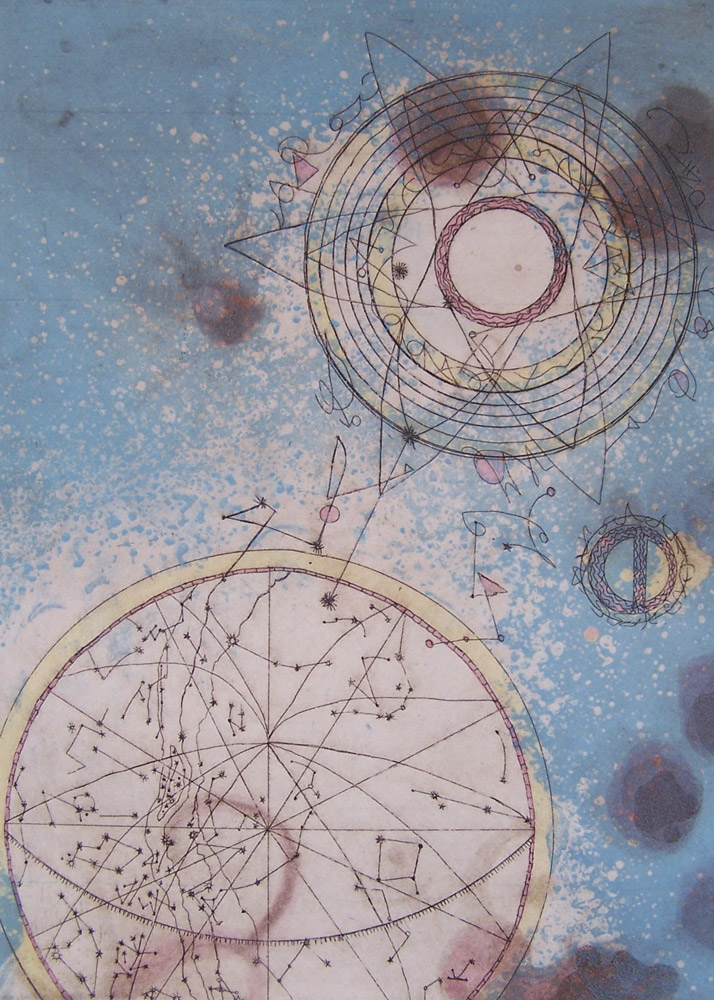 Soul and Sky label artwork with celestial circles on blue