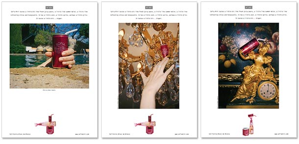 Three Sofia Mini print advertisements